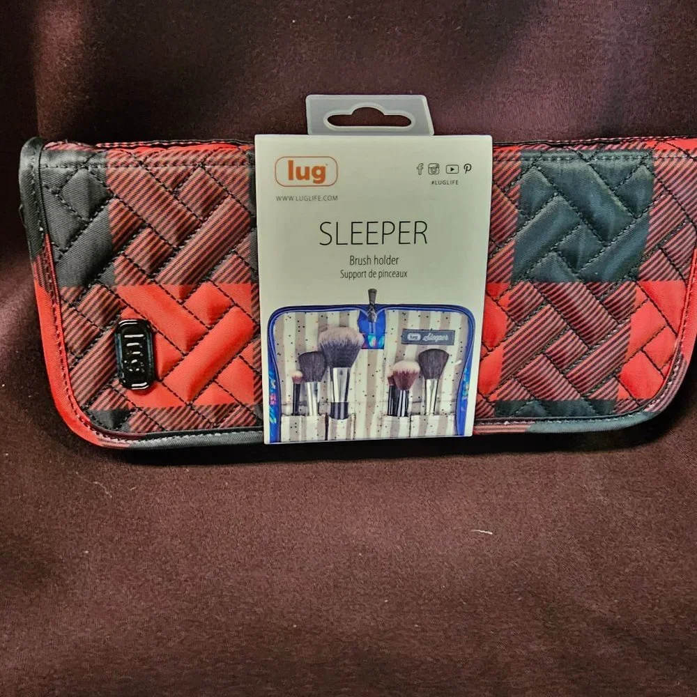 LUG Sleeper Brush Holder Buffalo Check Red - Picture 1 of 1